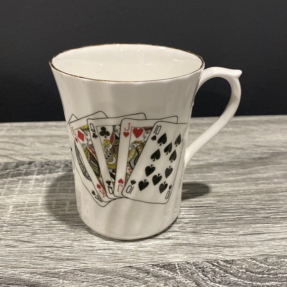 Other - Royal Stuart | Fine Bone China Cup w/ Playing Cards and Club